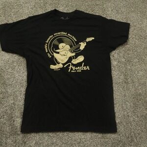 Fender‎ Guitar shirt mens M Recording Machine Graphic T Shirt Black
